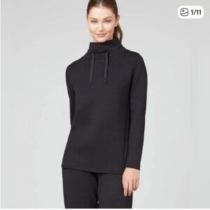 SPANX AirLuxe “Got Ya Covered” Pullover Sweatshirt in Black size L